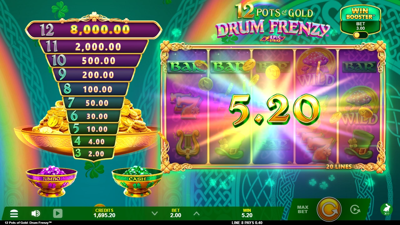 12 Pots of Gold Drum Frenzy™ screenshot 1